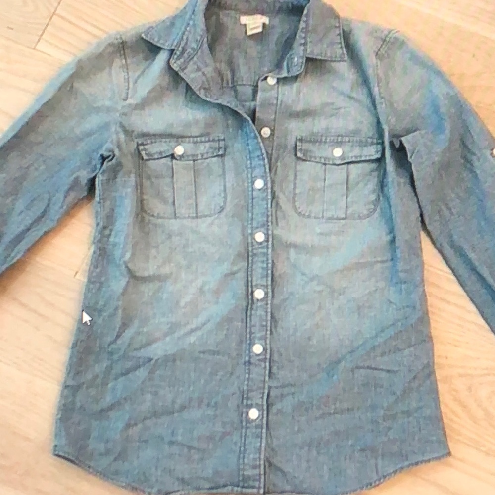 J Crew Denim Button-Up Shirt